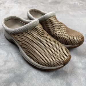 Merrell Encore Breeze II Women’s Clogs Size 9 Tan Mesh Ortholite Comfort Slip-On